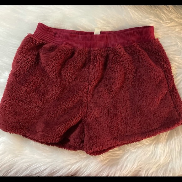 HELLO MISS PLUSH BURGUNDY HOODIE SWEATER & SHORTS SETS - Picture 11 of 11